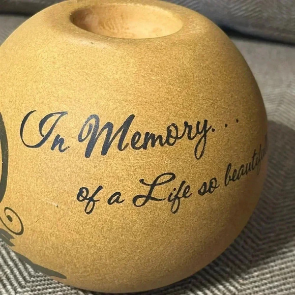 Pavilion Gift Company - In Memory - Globe Candle Holder Sympathy Loss of Life - Picture 9 of 9